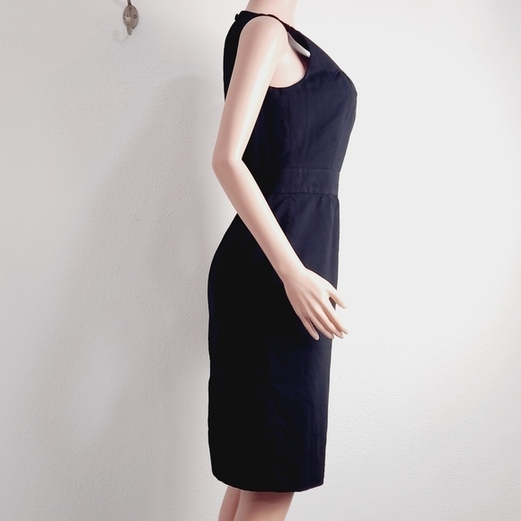 J.CREW Black Label Collection Midi Cotton Blend Sheath Dress Size: 4 - Picture 12 of 13
